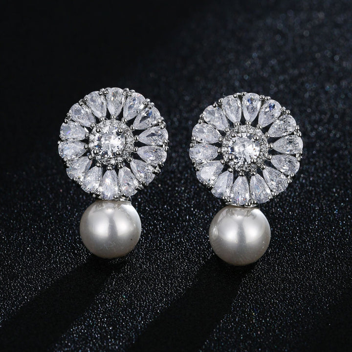 1 Pair Drop Earrings Pearl Earrings Engagement Jewelry Image 10