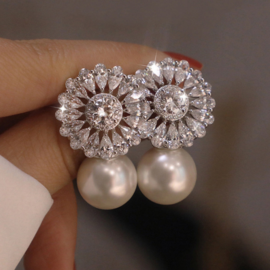 1 Pair Drop Earrings Pearl Earrings Engagement Jewelry Image 11