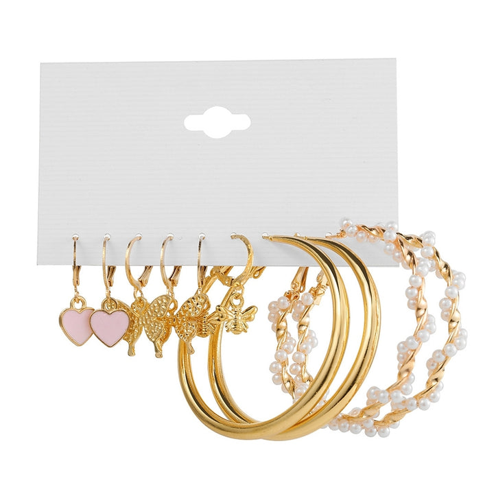 5 Pairs Hoop Earrings Earrings Fashion Jewelry Image 2