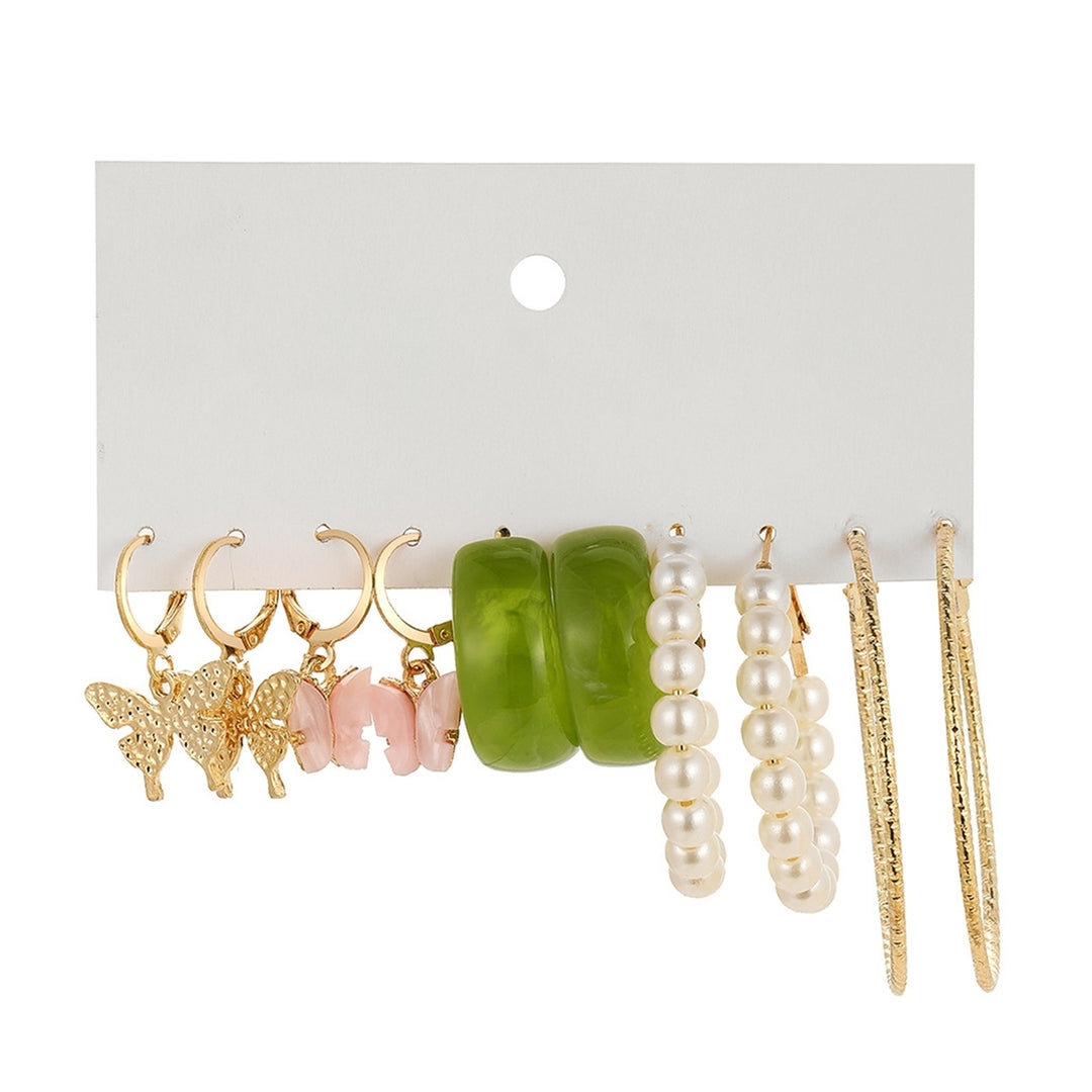 5 Pairs Hoop Earrings Earrings Fashion Jewelry Image 3