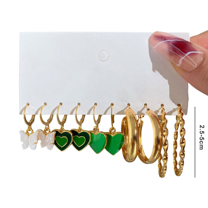 5 Pairs Hoop Earrings Earrings Fashion Jewelry Image 10
