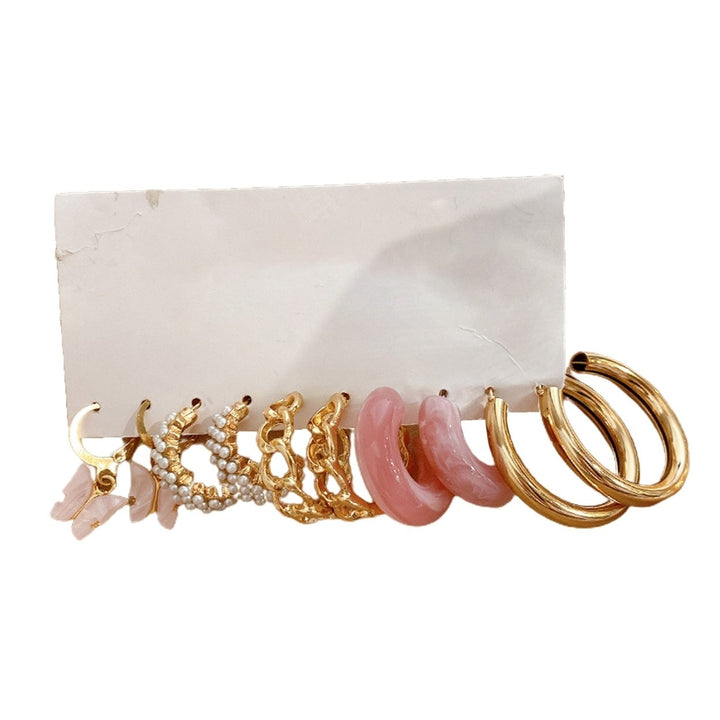 5 Pairs Women Earrings Earrings Jewelry Accessories Image 1