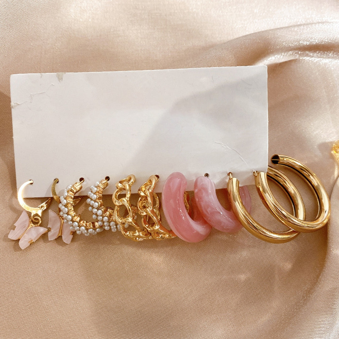 5 Pairs Women Earrings Earrings Jewelry Accessories Image 6