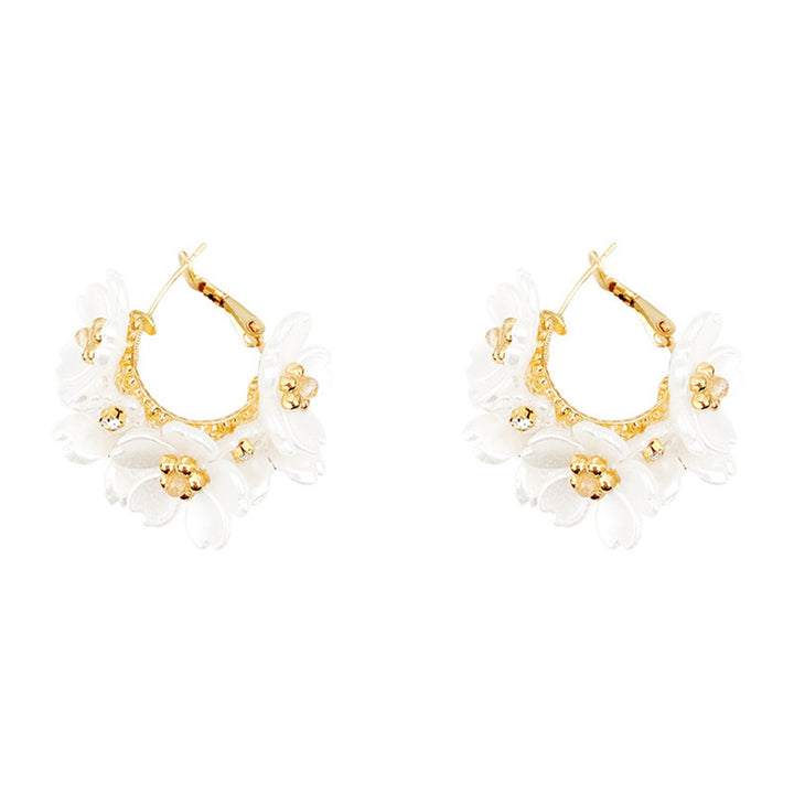 1 Pair Petal Earrings Vivid Earrings Female Ear Jewelry Image 4