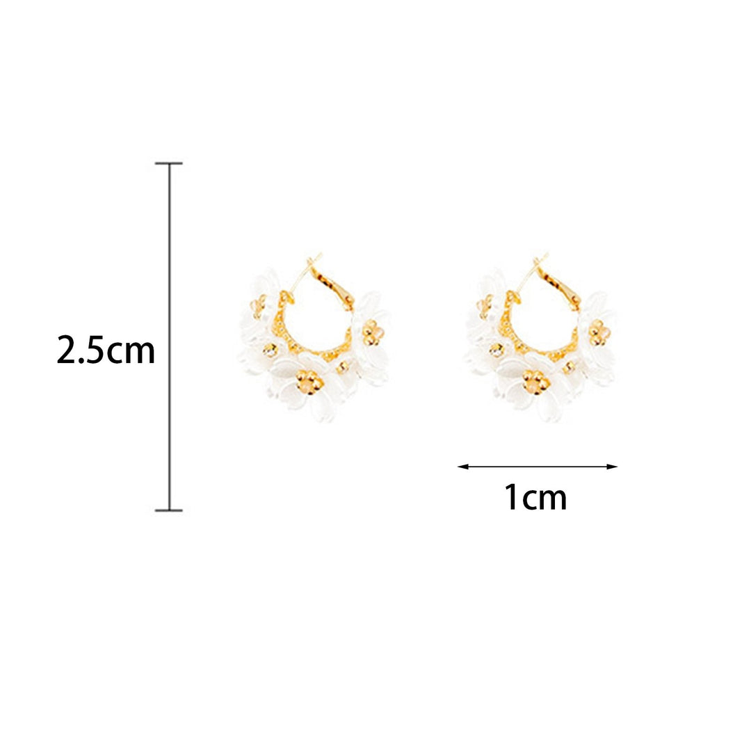 1 Pair Petal Earrings Vivid Earrings Female Ear Jewelry Image 6