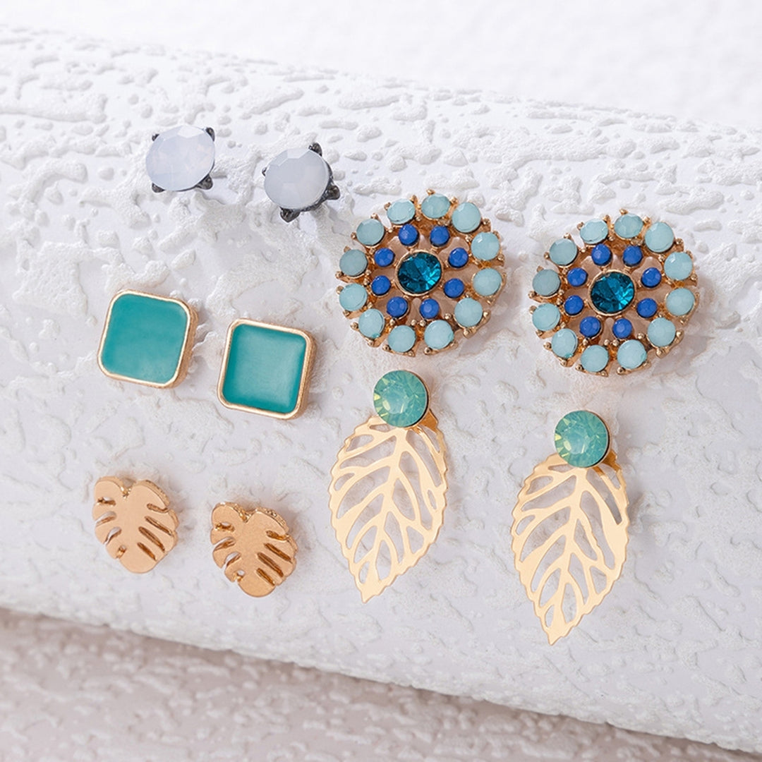 5 Pairs Women Earrings Earrings Fashion Jewelry Gift Image 1