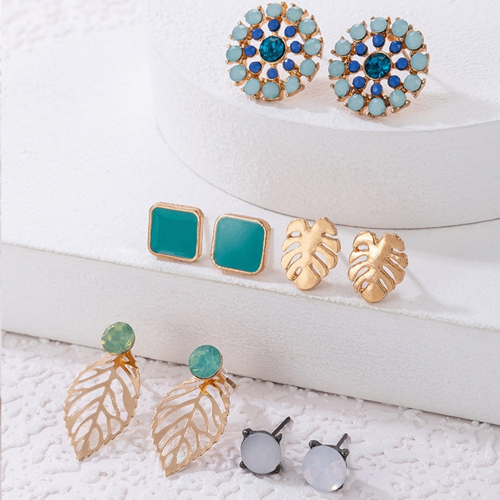 5 Pairs Women Earrings Earrings Fashion Jewelry Gift Image 2