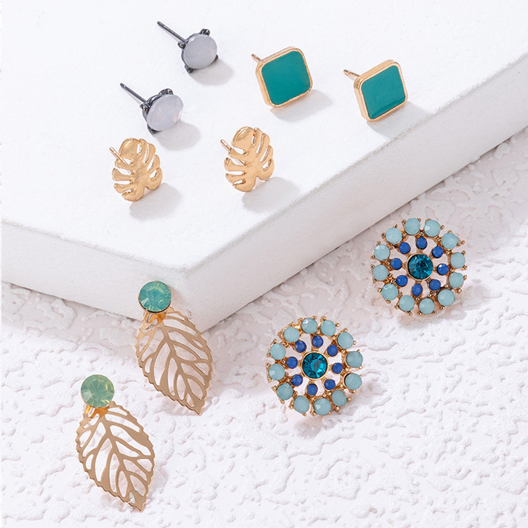 5 Pairs Women Earrings Earrings Fashion Jewelry Gift Image 3