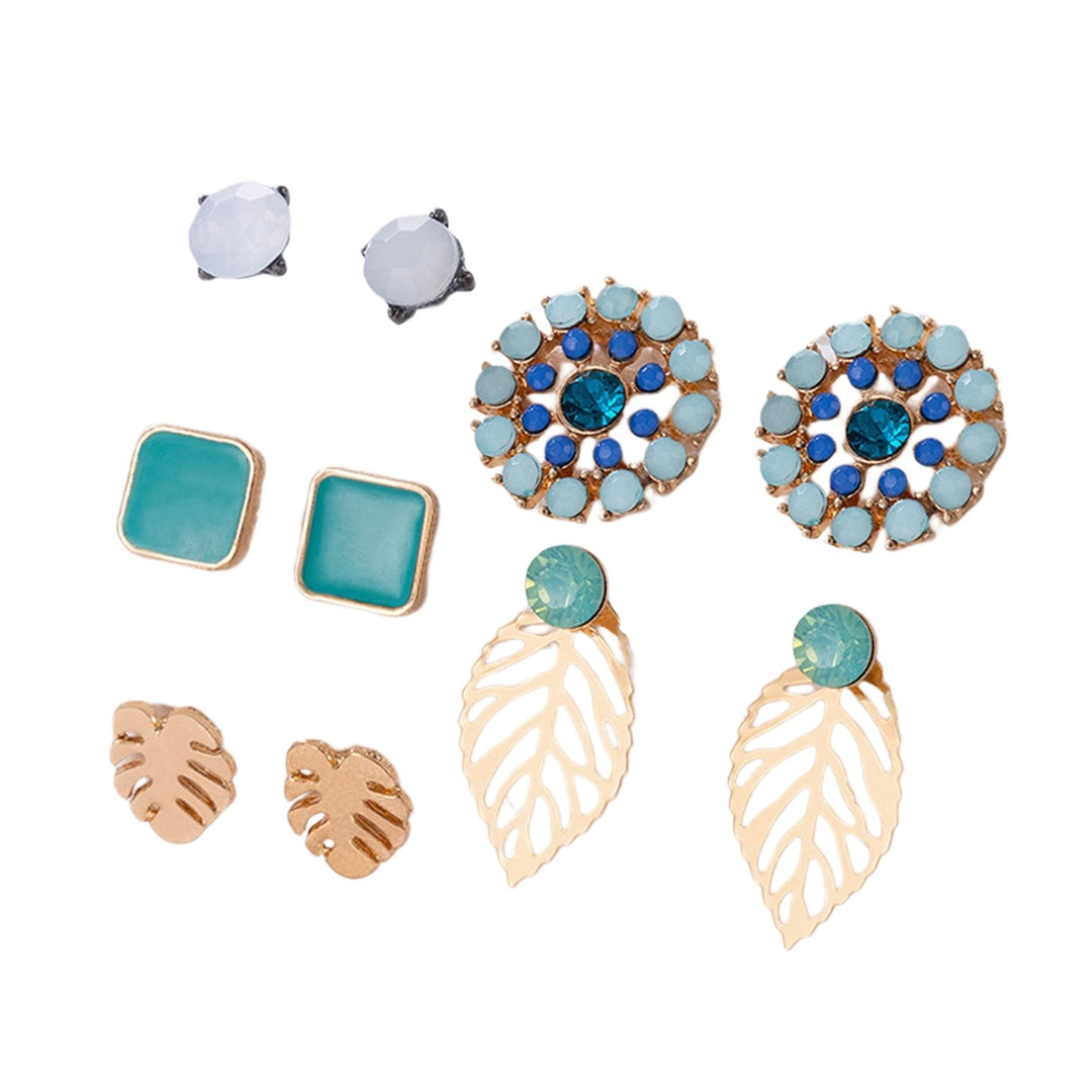 5 Pairs Women Earrings Earrings Fashion Jewelry Gift Image 4