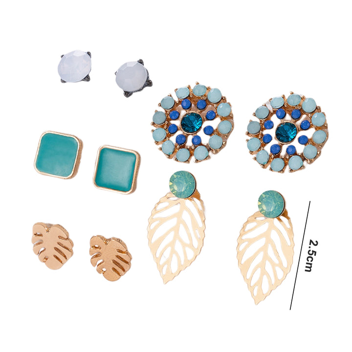 5 Pairs Women Earrings Earrings Fashion Jewelry Gift Image 6