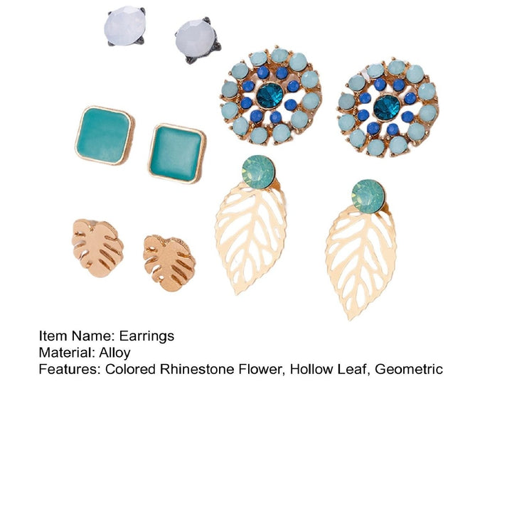 5 Pairs Women Earrings Earrings Fashion Jewelry Gift Image 9