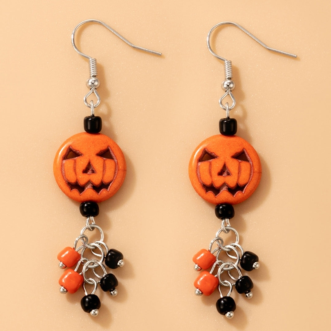 1 Pair Hook Earrings Pumpkin Party Dangle Earrings Image 1