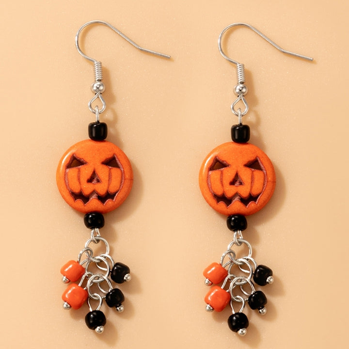 1 Pair Hook Earrings Pumpkin Party Dangle Earrings Image 1