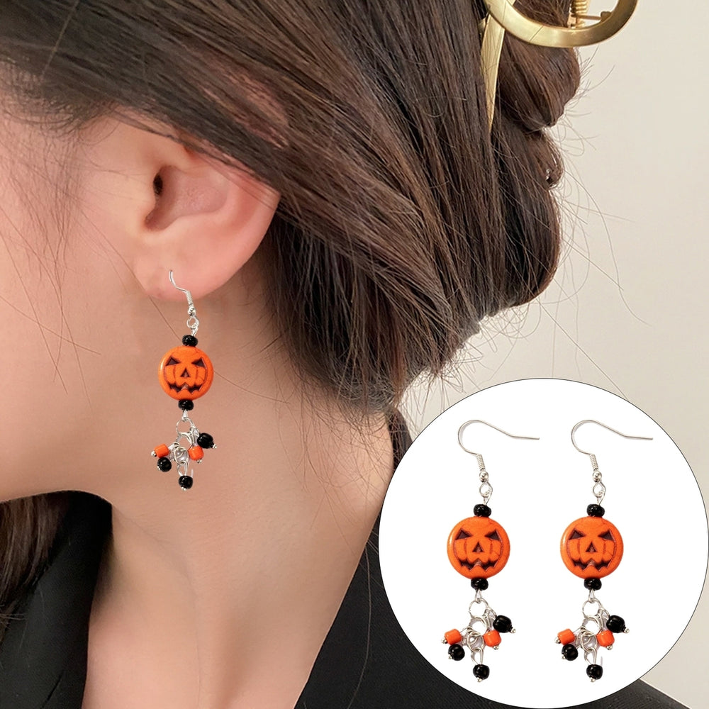 1 Pair Hook Earrings Pumpkin Party Dangle Earrings Image 2