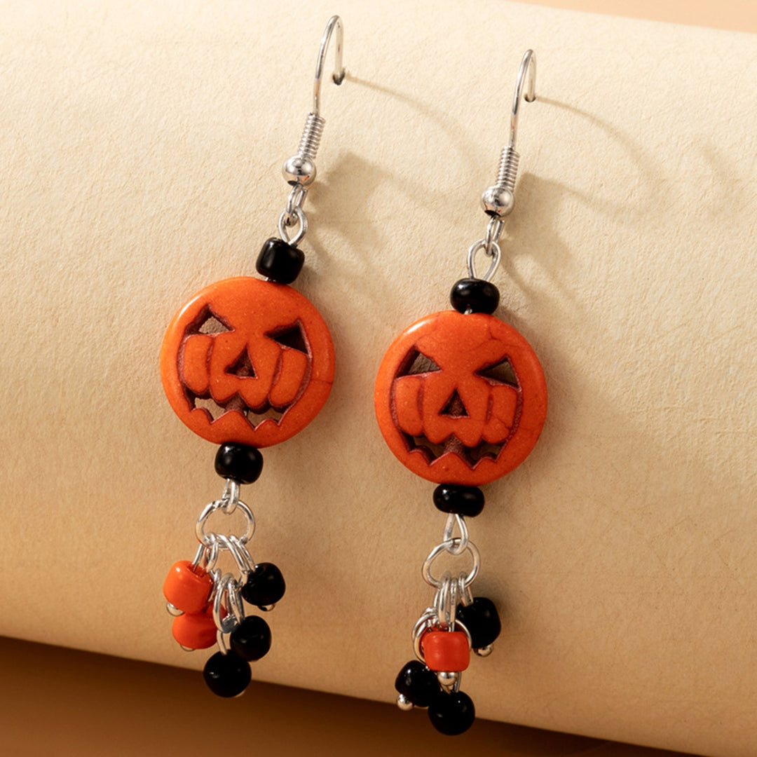 1 Pair Hook Earrings Pumpkin Party Dangle Earrings Image 7