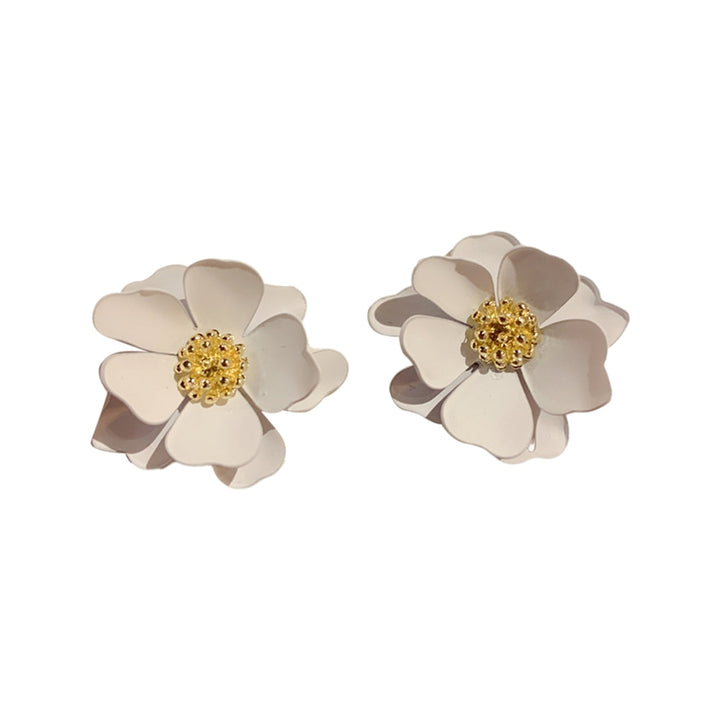 1 Pair Ear Studs Flower Party Prom Banquet Earrings Image 2