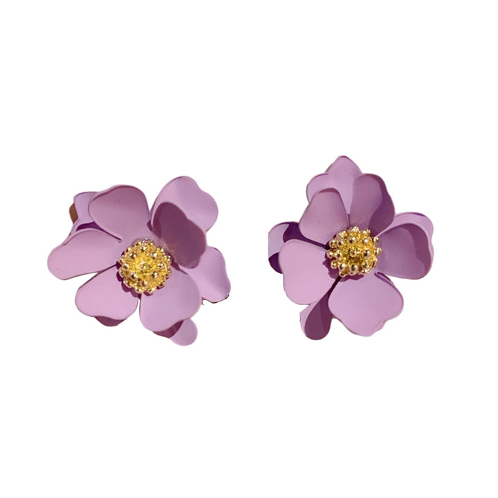1 Pair Ear Studs Flower Party Prom Banquet Earrings Image 3