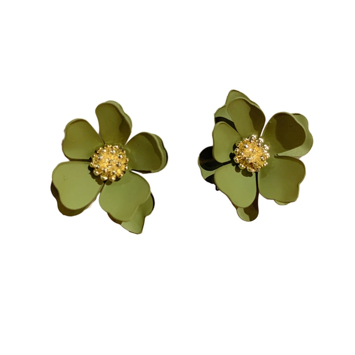 1 Pair Ear Studs Flower Party Prom Banquet Earrings Image 4