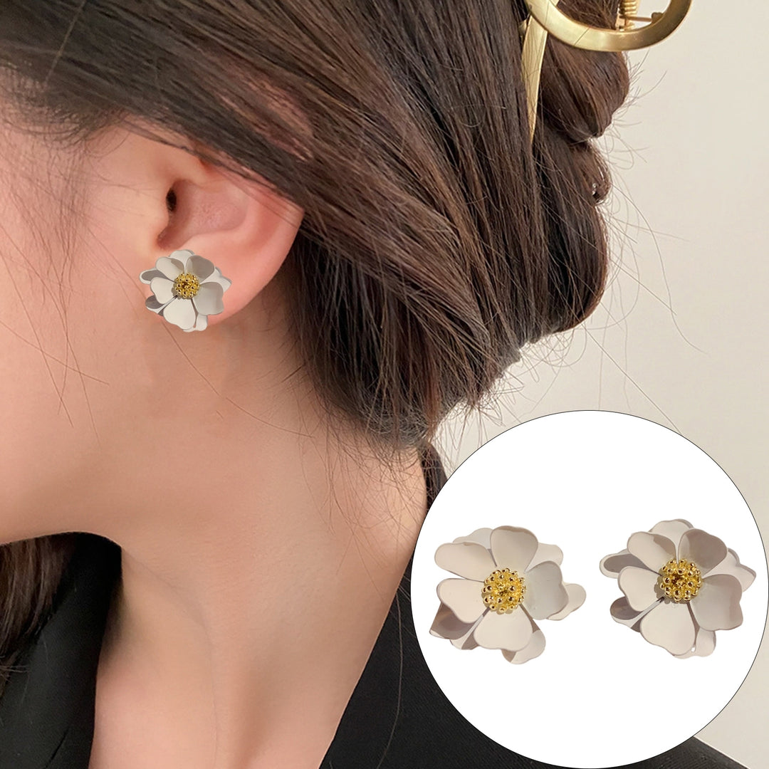 1 Pair Ear Studs Flower Party Prom Banquet Earrings Image 6