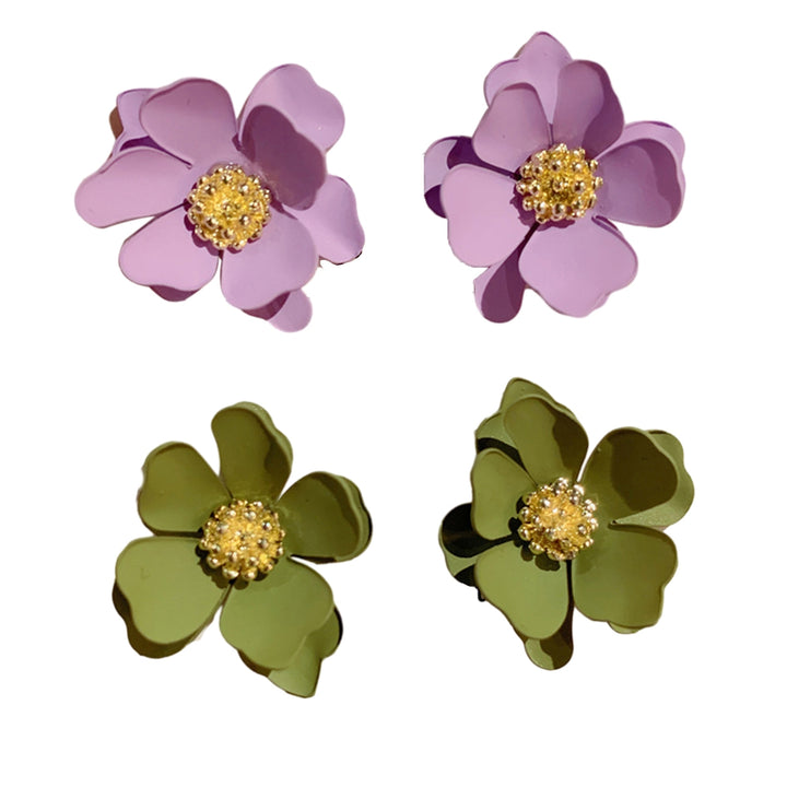 1 Pair Ear Studs Flower Party Prom Banquet Earrings Image 8