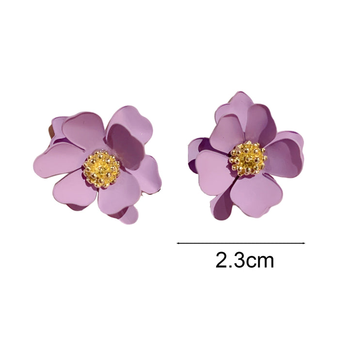 1 Pair Ear Studs Flower Party Prom Banquet Earrings Image 9