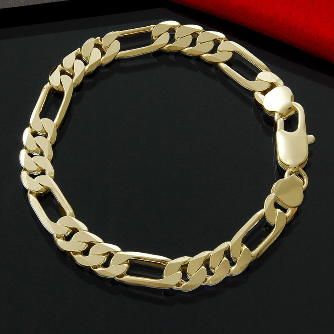 Men Bracelet Chain Hip Hop Jewelry Electroplating Bright Luster Bangle Birthday Gifts Image 1