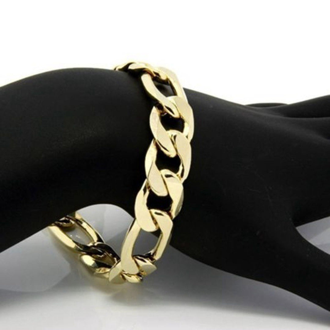 Men Bracelet Chain Hip Hop Jewelry Electroplating Bright Luster Bangle Birthday Gifts Image 2