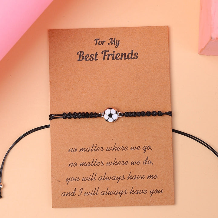 Friendship Bracelet Football Braided Cool Adjustable Ball Bracelet Jewelry Gifts Image 1