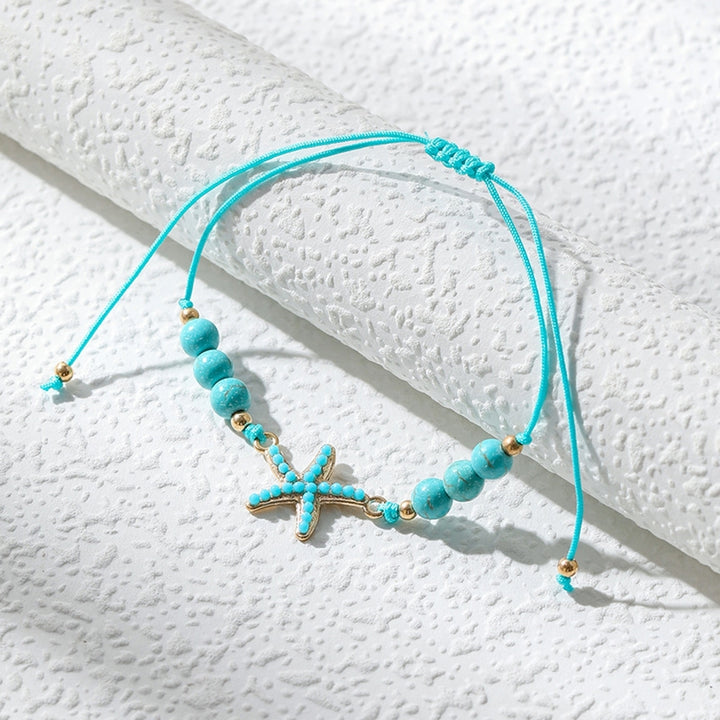 Women Bracelet Heart Beaded Jewelry Faux Turquoise Bright Color Bracelet for Party Image 10