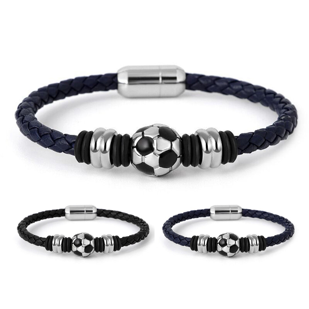 Charm Bracelet Minimalism Exquisite Details Buckle Closure Black Blue Rope Thread Football Bracelet Jewelry Accessory Image 11