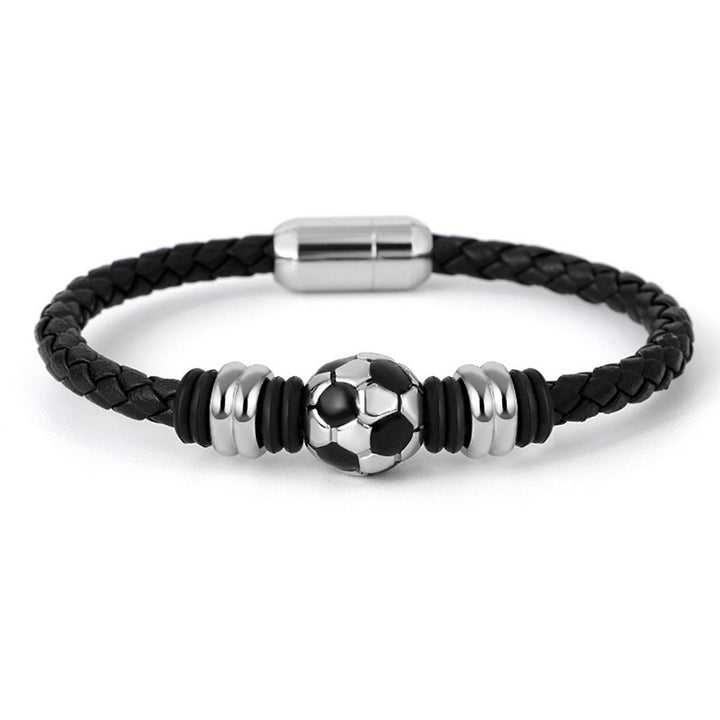 Charm Bracelet Minimalism Exquisite Details Buckle Closure Black Blue Rope Thread Football Bracelet Jewelry Accessory Image 1