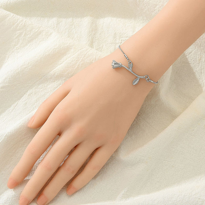 Women Bracelet Bright Luster Pull Bracelet for Dating Image 1