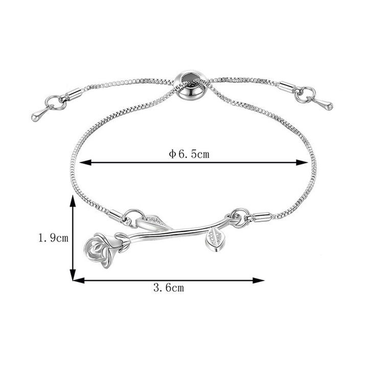 Women Bracelet Bright Luster Pull Bracelet for Dating Image 6