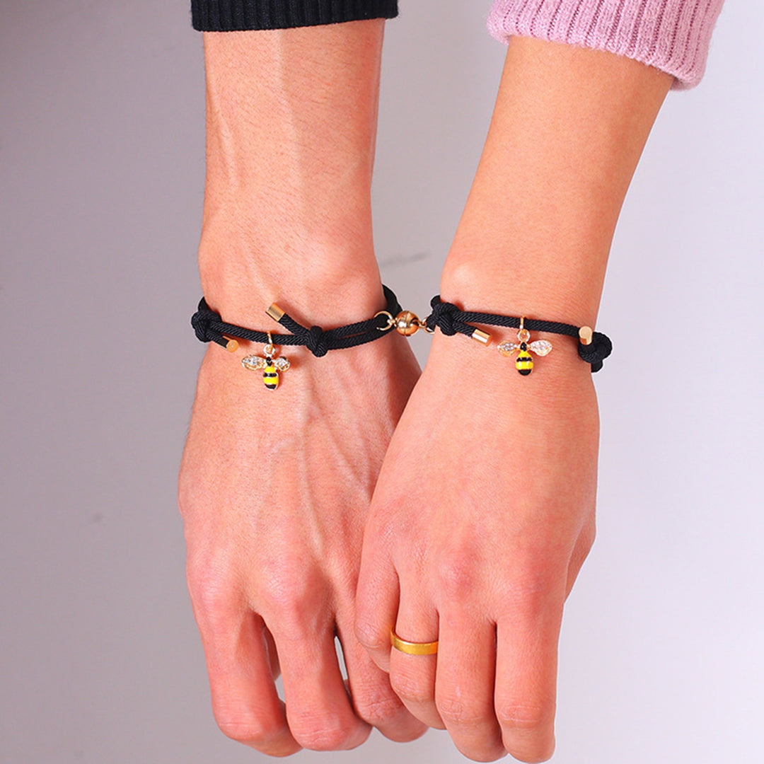 1 Pair Magnetic Bracelets Valentines Day Present Image 3