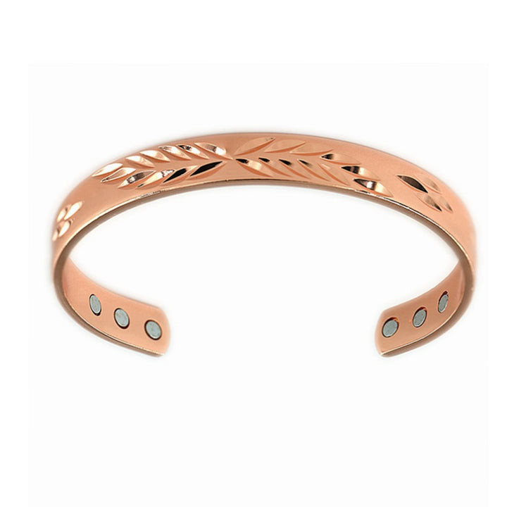 Opening Bangle Adjustable Electroplating Wide Elegant Polished Gift Rose Golden Color Men Women Leaves Pattern Cuff Image 9