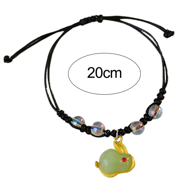 Chain Bracelet Good Meaning  Year Gift Chinese Style Hand-woven Cute Rabbit Beaded Braided Bracelet for Daily Wear Image 6