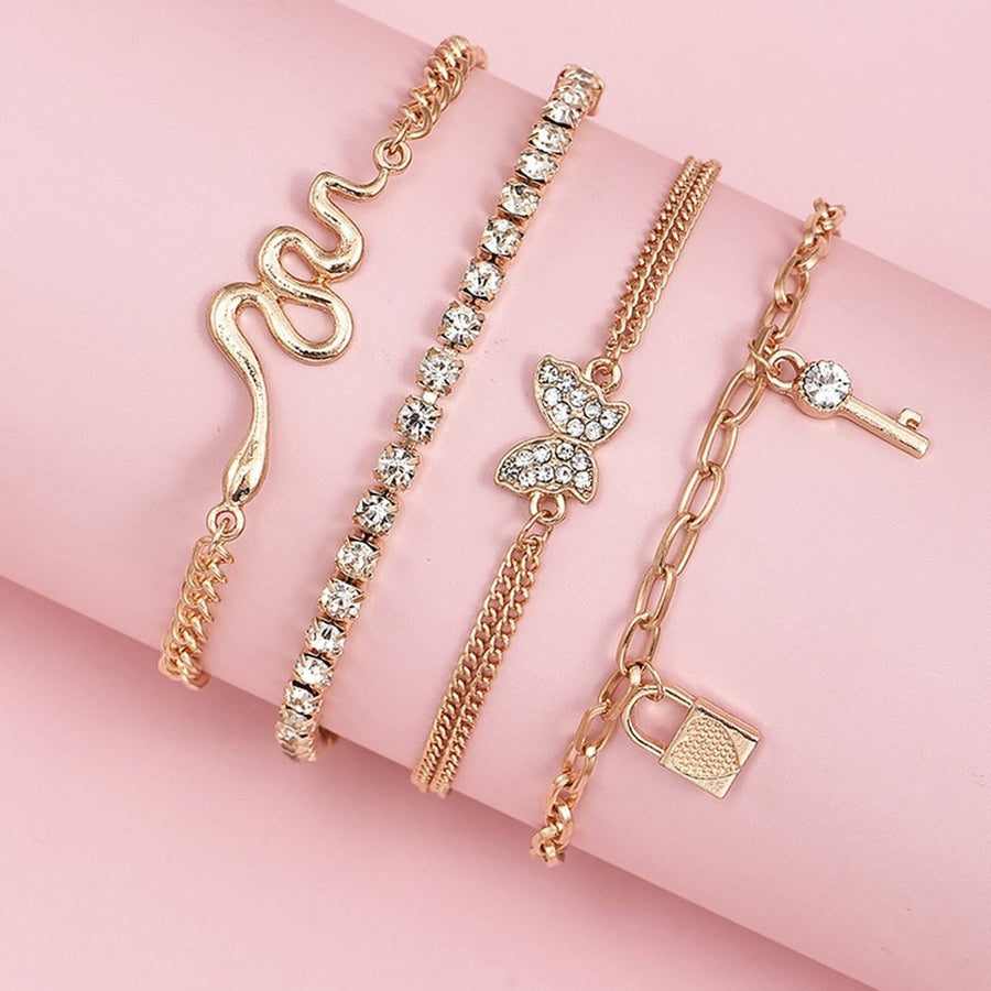 4Pcs/Set Bracelet Chain Bracelet Jewelry Accessory Image 1