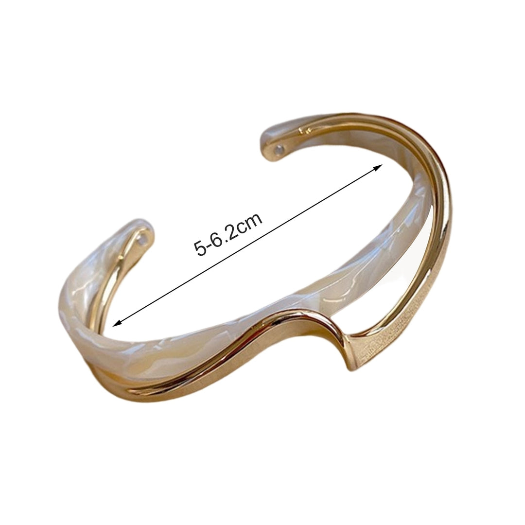 Opening Bangle Electroplating Mirror Polishing Shiny Adjustable Opening Double Layer Simple White Board Bend Bracelet Image 6