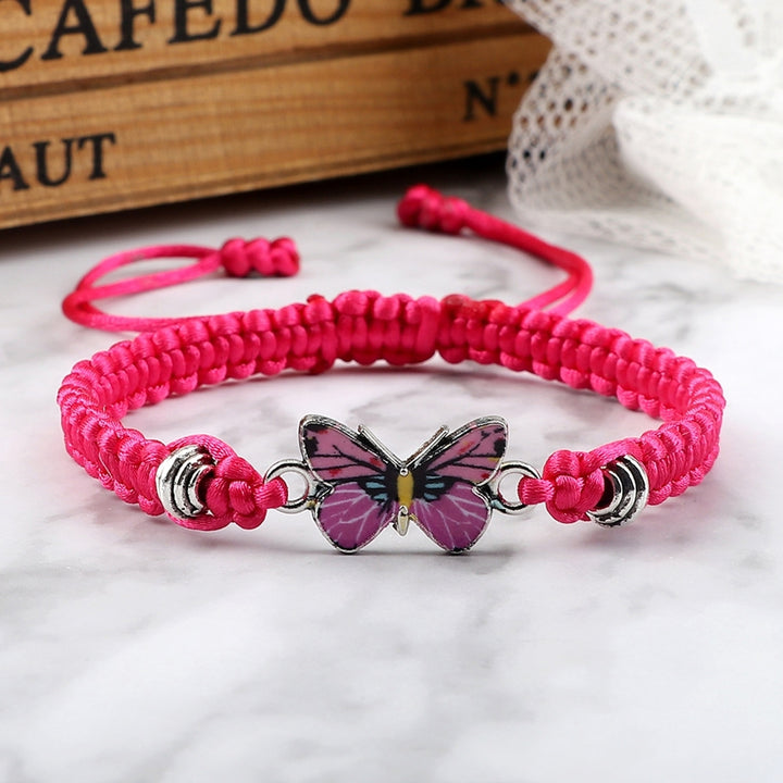 Couple Bracelets Adjustable Nylon Braided Rope Valentines Gift Unisex Hand Woven Butterfly Lover Bracelets Fashion Image 12