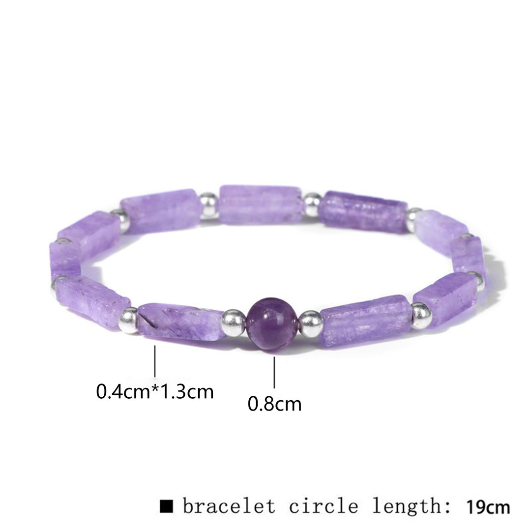 Couple Bracelet Ultra-Light Non-Irritation Decorative Easy-wearing Unisex Natural Stone Beaded Bracelet Bangle Image 6