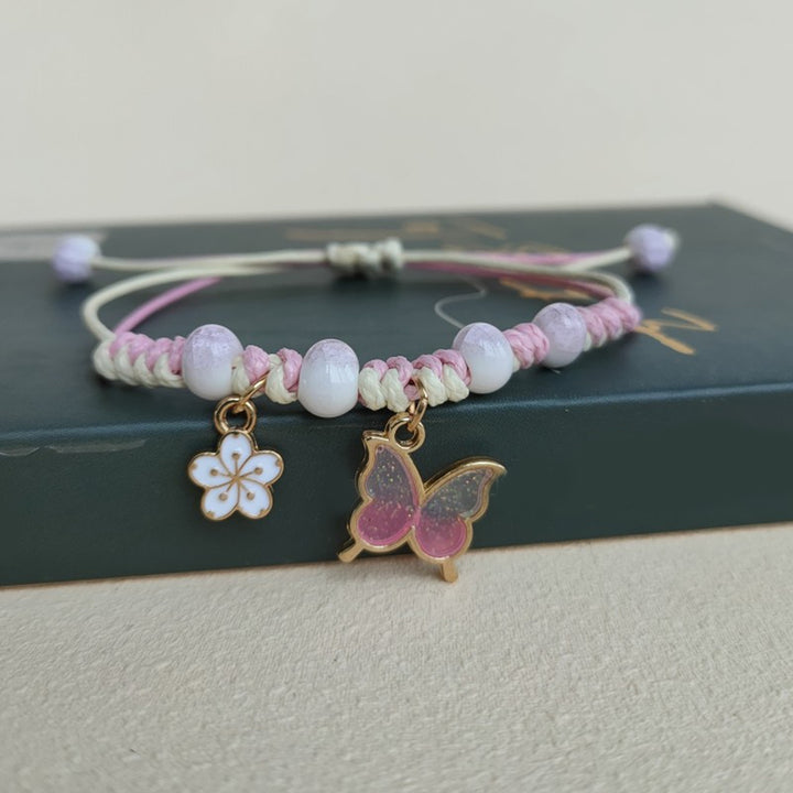 Girlfriend Bracelet Flower Butterfly Weaving Women Charm Sweet Braided Bracelet Fashion Accessory Image 10