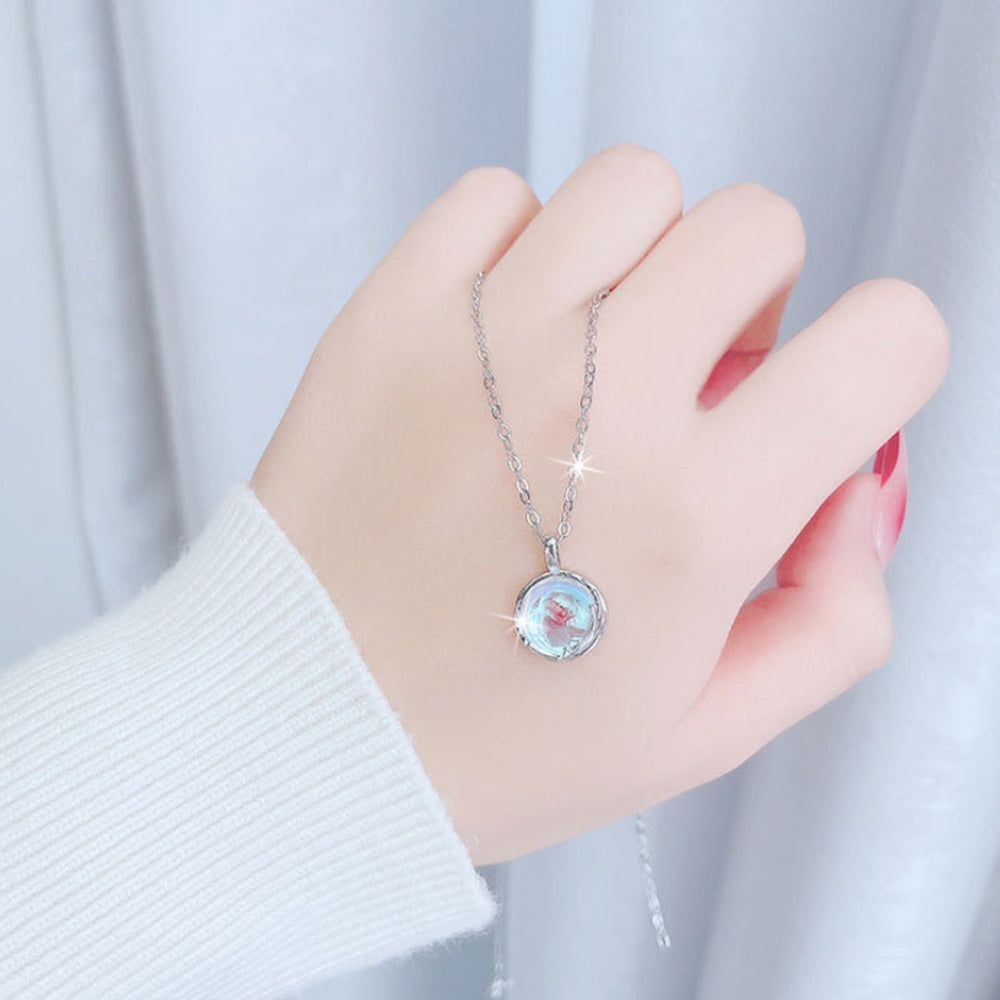 Women Necklace Transparent Stainless Women Pendant Gift Image 2