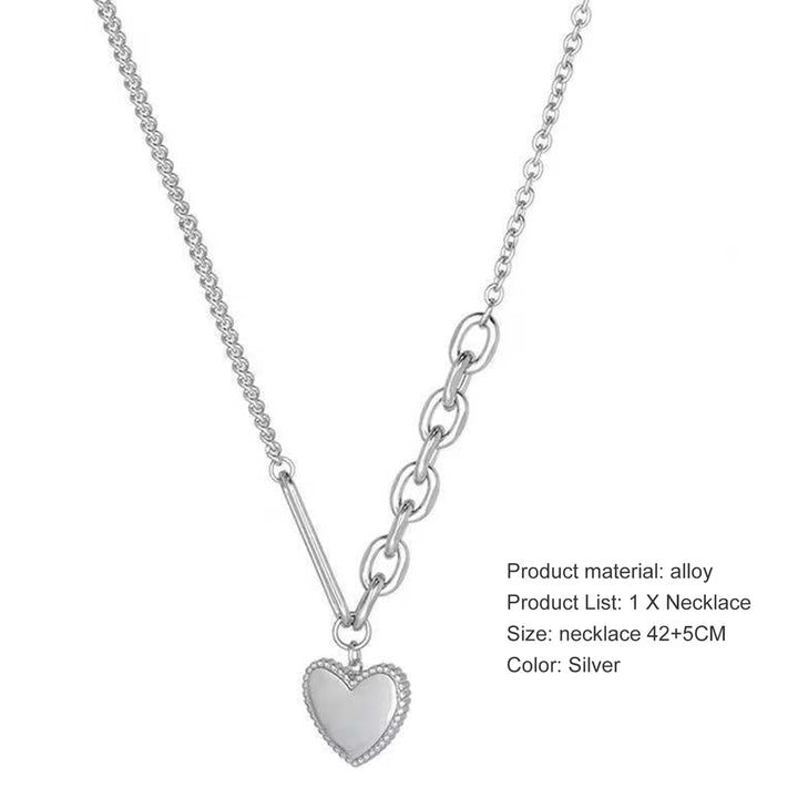 Chain Necklace Heart Pendant Necklace for Daily Life Image 11