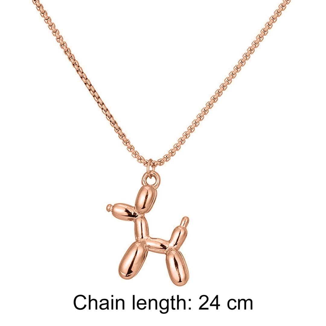 Pendant Necklace Eye-catching Corrosion  Resistant Alloy Luxury Sparkling Necklace with Puppy Pendant for Party Image 6