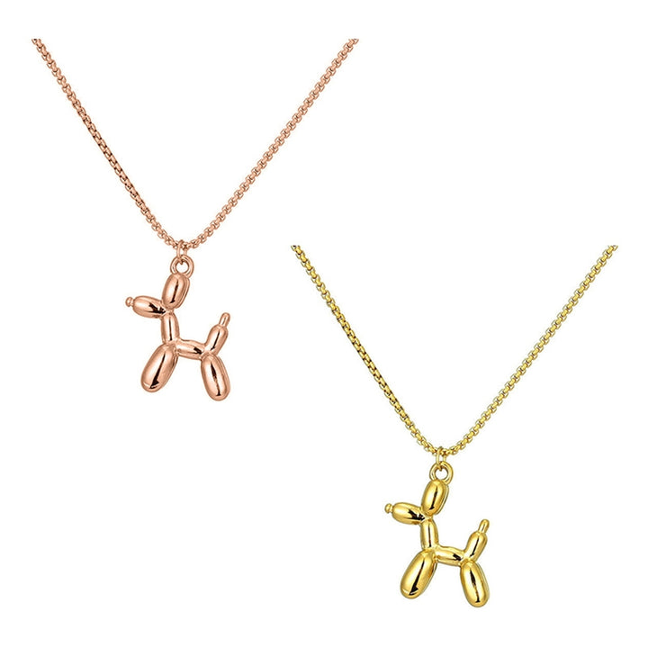 Pendant Necklace Eye-catching Corrosion  Resistant Alloy Luxury Sparkling Necklace with Puppy Pendant for Party Image 10