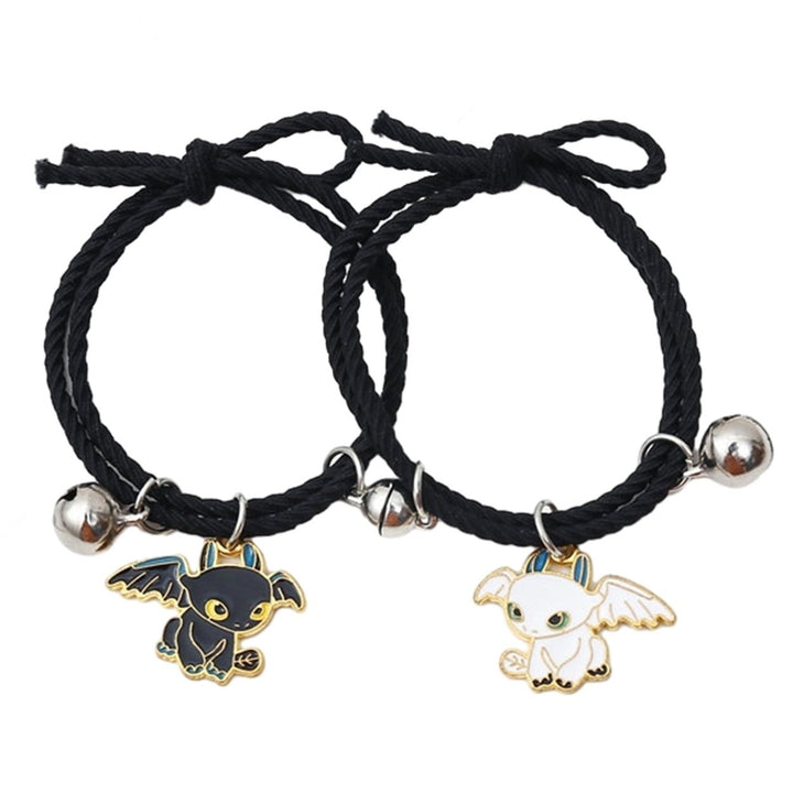 2 Pcs Women Bracelet Ponytail Holder Couple Bracelet Image 1