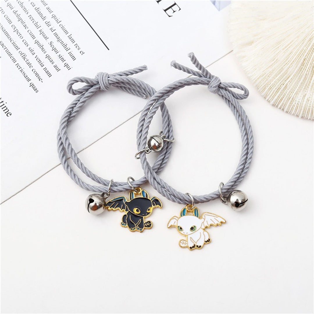 2 Pcs Women Bracelet Ponytail Holder Couple Bracelet Image 7