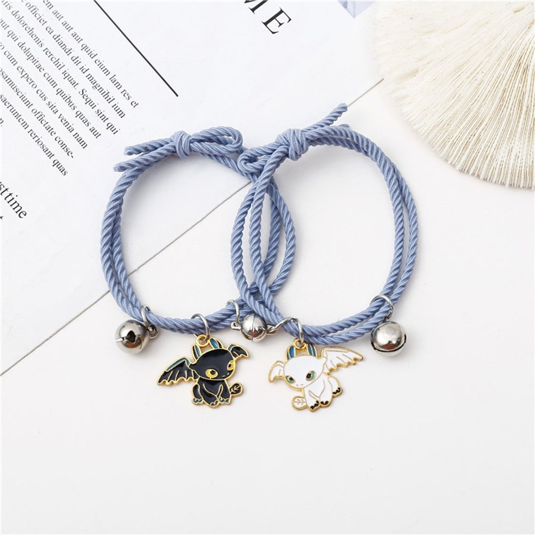 2 Pcs Women Bracelet Ponytail Holder Couple Bracelet Image 12