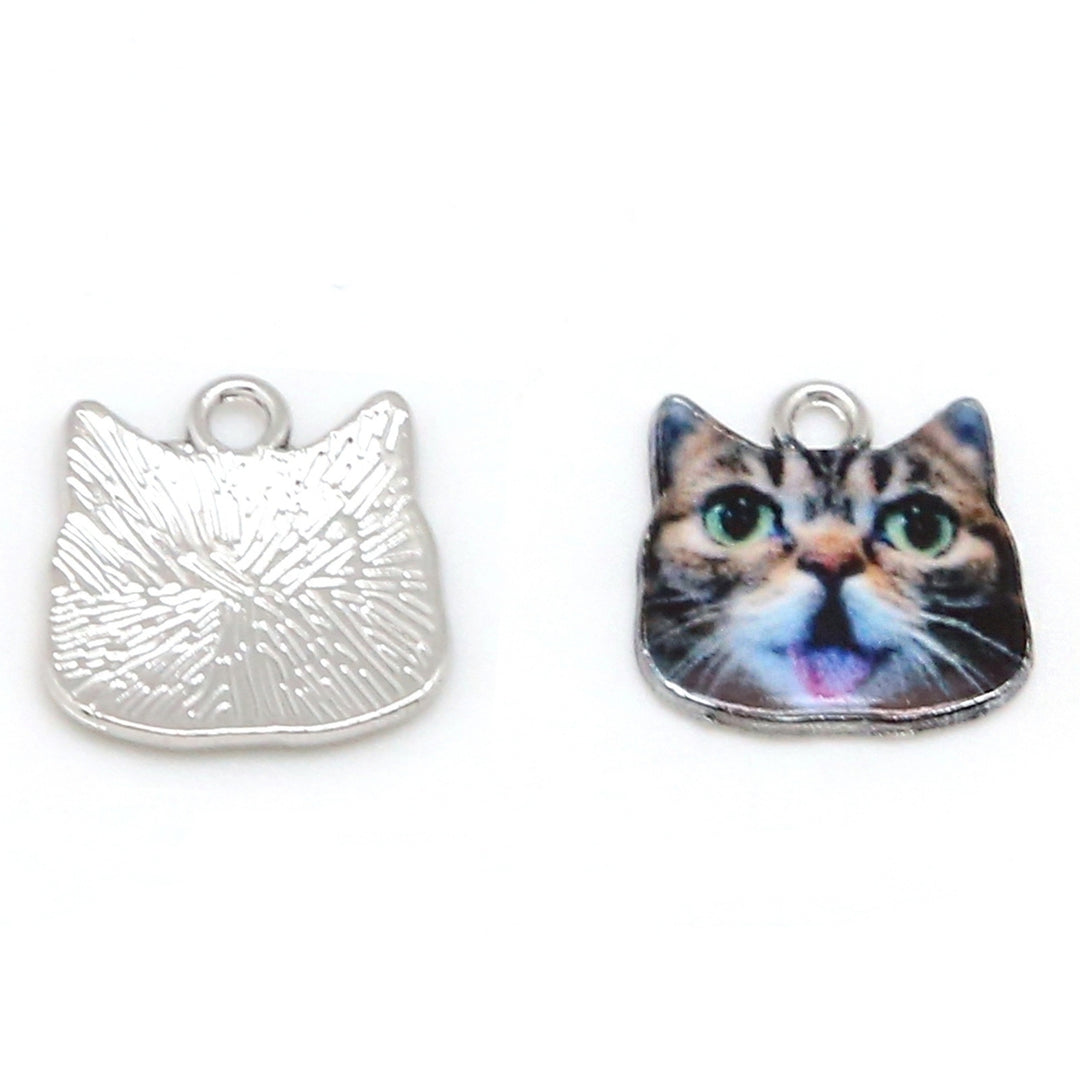 1 Pair Vivid Expression Vibrant Color Earring Charms with Hole Multi Styles Enamel Cats Necklace Pendant Jewelry Image 4