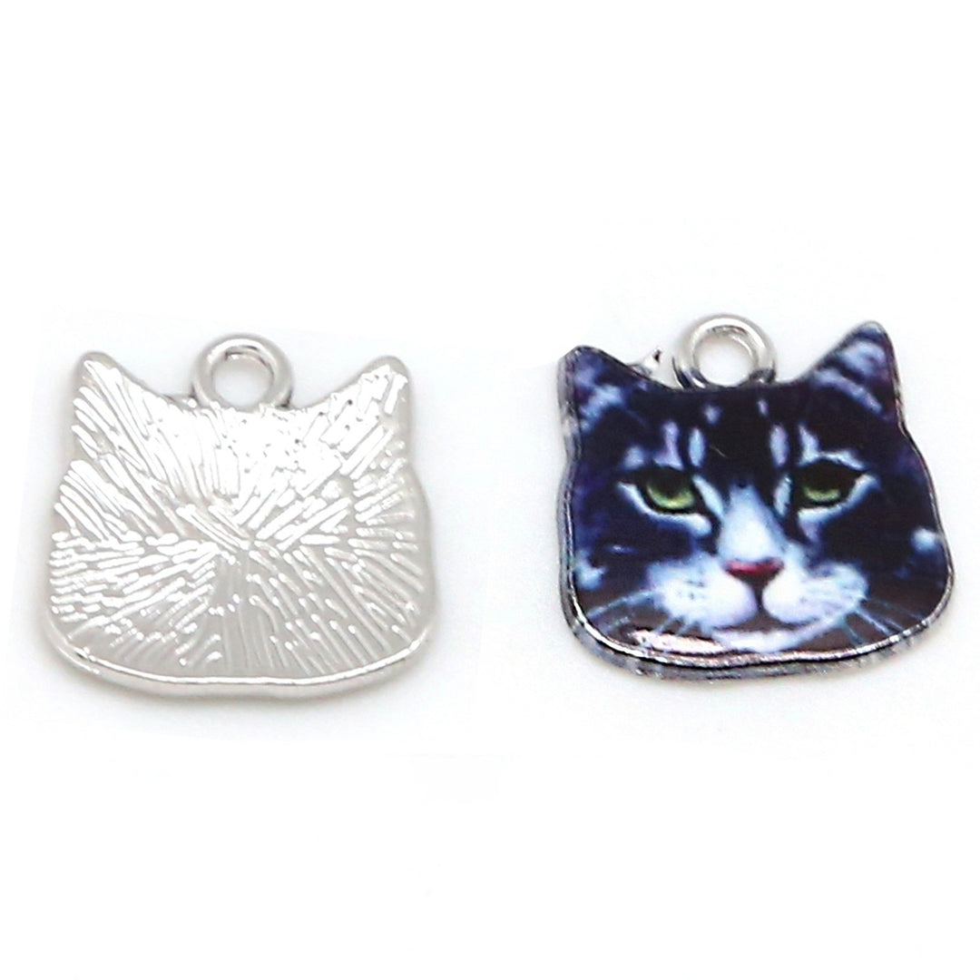 1 Pair Vivid Expression Vibrant Color Earring Charms with Hole Multi Styles Enamel Cats Necklace Pendant Jewelry Image 6